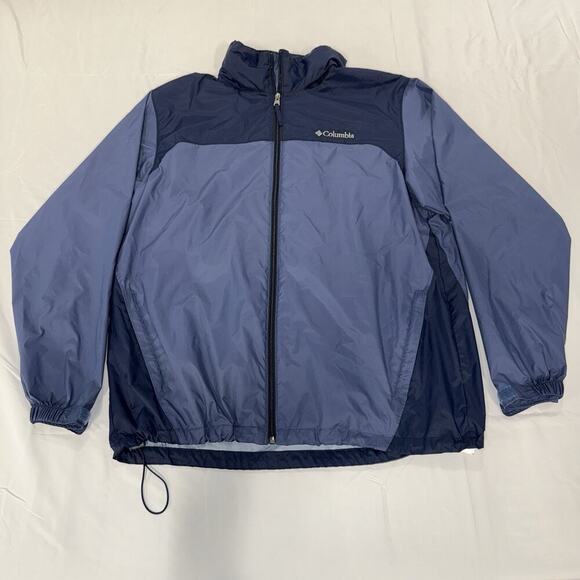 Columbia Water-Resistant Full Zip Jacket Two-Tone Blue Size:L - Picture 3 of 8